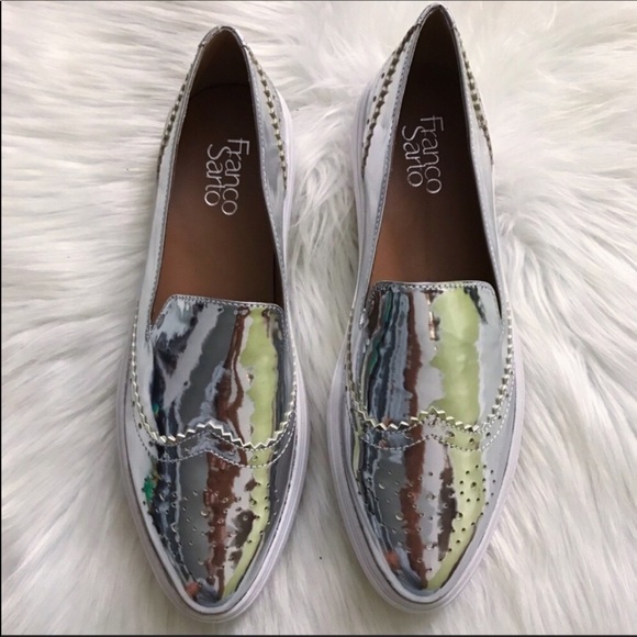 Franco Sarto Shoes - FRANCO SARTO | Modern Metallic Oxford Shoes - Gray